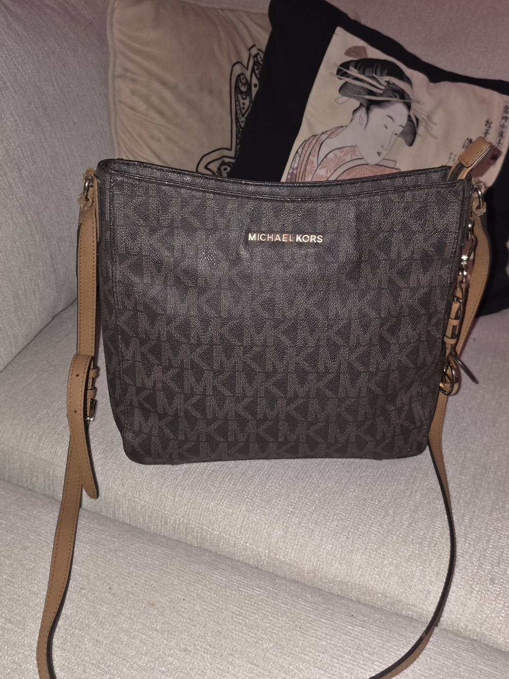 Michael Kors Brown Signature Crossbody Bag